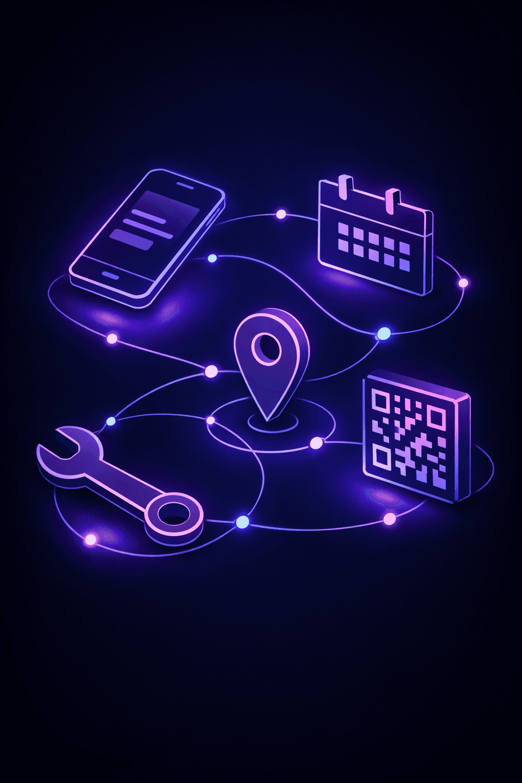Field service technician scanning equipment